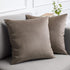 lalaLOOM Velvet Throw Pillow Covers, Set of 2, 18x18 Decorative Square Pillows Home Decor, Soft Accent Cases, Silky Machine Washable Pillowcases f...