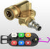 POHIR Pressure Washer Pivoting Coupler, 240° Pressure Angle Adapter with 7 Angles, Includes a 4500 psi Pivot Coupler for Hard to Reach Areas and a...