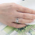 FIASASO Rings for Women 925 Sterling Silver Adjustable Faith Christian Cross - Encouragement Statement Jewelry, Dainty & Elegant Designs, Comforta...