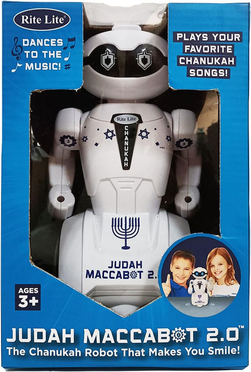 Rite Lite Maccabot 2.0 Chanukah Robot - Great Hanukkah Gift for Kids! - Hanukkah Robot Toy Plays 3 Chanukah Songs...