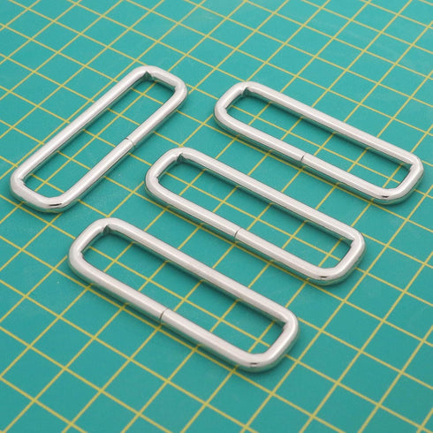 Metal Rectangle Ring Buckles Square Strap Webbing Belt Rings for Bag Purse Non Welded 2 x 1/2 Inch...