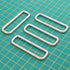 Metal Rectangle Ring Buckles Square Strap Webbing Belt Rings for Bag Purse Non Welded 2 x 1/2 Inch...