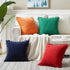 Fancy Homi Pack of 2 Corduroy Soft Decorative Throw Pillow Covers with Pom-poms, Solid Square Cushion Case Pillow Cases Set for Couch Sofa Bedroom...