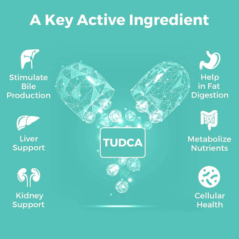 TUDCA Bile Salts Supplement 1000mg - 60 Veggie Capsules,Liver Support Supplement for Detox Cleanse,Gelatin Free...