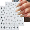 Star Nail Stickers 3D Self-Adhesive Black Silver Star Nail Art Stickers Shiny Crystal Starshine with Rhinestones Nail Design Star Stickers Nail Su...