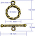 Heather's cf Bronze Swirl Toggle Clasps Toggle Findings for Bracelets 100 Set...