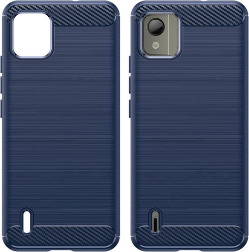 for Nokia C110 Phone case, Shockproof, Scratch Resistant Carbon Fiber Jacket, Soft TPU,for for Nokia C110 case (Blue)...