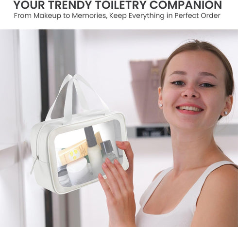 Toiletry Bag for Women and Men (3PC- Travel Size ToiIetries)– Waterproof Toiletry Bag, Travel Toiletry Bag, Clear Toiletry Bag, Clear Makeup Bag, ...