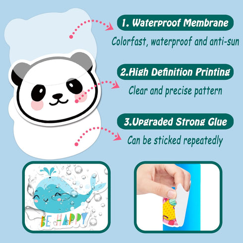 300 PCS Cute Stickers Vsco Stickers for Water Bottles Waterproof Cute Stickers for Kids Teens Girls Aesthetic Vinyl Stickers for Water Bottles Fla...