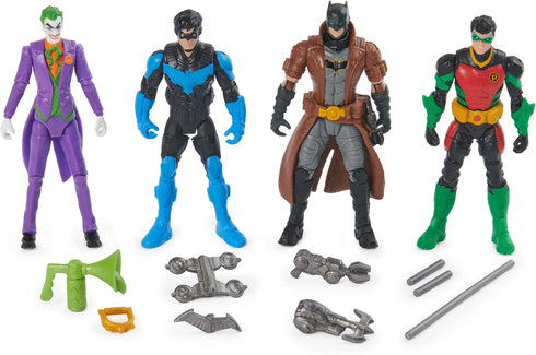 DC Comics, Batman, Team Up 4-Pack (Amazon Exclusive), Batman, The Joker, Robin, Nightwing 4-inch Action Figures, Super Hero Kids Toys for Boys & G...