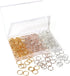 300 Pcs 10mm Open Jump Rings Silver, Gold and Rose Gold Plated Jump Rings for Jewelry Making Iron Made Single Ring Bulk for DIY Craft Earring Neck...