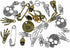 ALIMITOPIA 100 Grams Assorted Skull Skeleton Bone Punk Steampunk Charm Pendant Connector for DIY Necklace Bracelet Jewelry Making Findings...