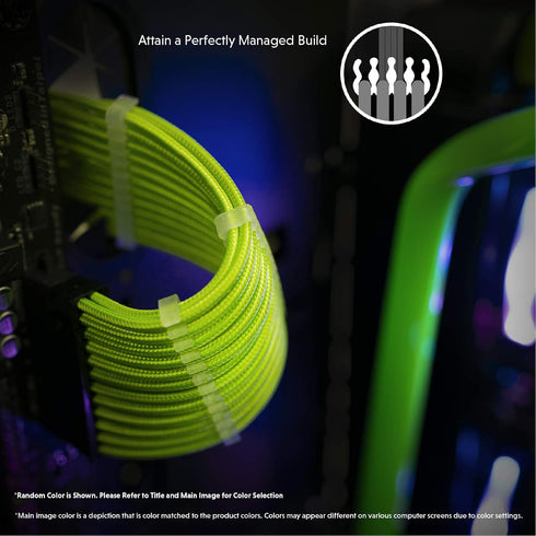 LINKUP - AVA 30cm EPS 4 Pin CPU ATX Motherboard PSU Power Supply Braided Sleeved Custom Mod PC Extension Cable w/Combs | Strong & Stiff Design | S...