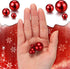 150 Pieces Vase Filler Faux Pearls Vase Makeup Beads No Hole Gloss Bead Mixed Sizes Round Pearl for Home Party Wedding Decor, 8/14/20 mm(Red)...