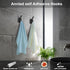 Adhesive Hooks - Stick Wall Hooks for Towel Robe Coat Bathroom,Bedroom,Kitchen - Black 4 Pack...