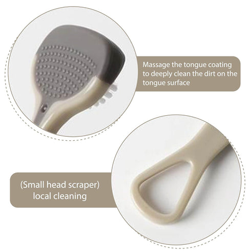 double-headed tongue scraper, hard tongue scraper for adults, reduce bad breath tongue cleaner, suitable for adults and children's tongue cleaner ...