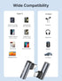 JSAUX 2 Pack Right Angle USB C to 3.5mm Audio Adapter, Type USB C to Headphone Jack Dongle Aux Adapter Compatible with Samsung Galaxy S23/S22/S21/...