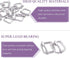 Swpeet 60Pcs 5/8 Inch - 15mm Sliver Metal Rings Metal Rectangle Adjuster Triglides Slides Buckle, Roller Pin Buckles Slider Strap Adjuster Keychai...