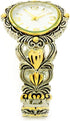 2Tone Metal Decorated Large Oval Face Women's Bangle Cuff Watch...