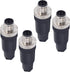 Aviation Connector Plugs,Lonlonty Ethernet M12 Connector Field Wireable IP67 Waterproof Straight 4 Pin A Code Unshield Male Plug for Cable AC 250V...