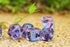 Dice DND Dice Set RPG Glitter Dice Fit Dungeons and Dragons D&D Pathfinder MTG Role Playing Games Polyhedral Dice Transparent Dice with Purple & B...