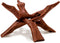 Alternative Imagination Wooden Tripod Display Stand – 6-Inch Hand Carved Holder Made from Sustainable Mango Wood – Folding Reddish-Brown Stand for...