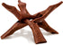 Alternative Imagination Wooden Tripod Display Stand – 6-Inch Hand Carved Holder Made from Sustainable Mango Wood – Folding Reddish-Brown Stand for...