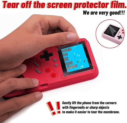 LucBuy Game Console Case Compatible for iPhone 6/6S/7/8/SE2, Retro Protective Cover Self-Powered Case with 36 Small Games, Full Color Display, Sho...