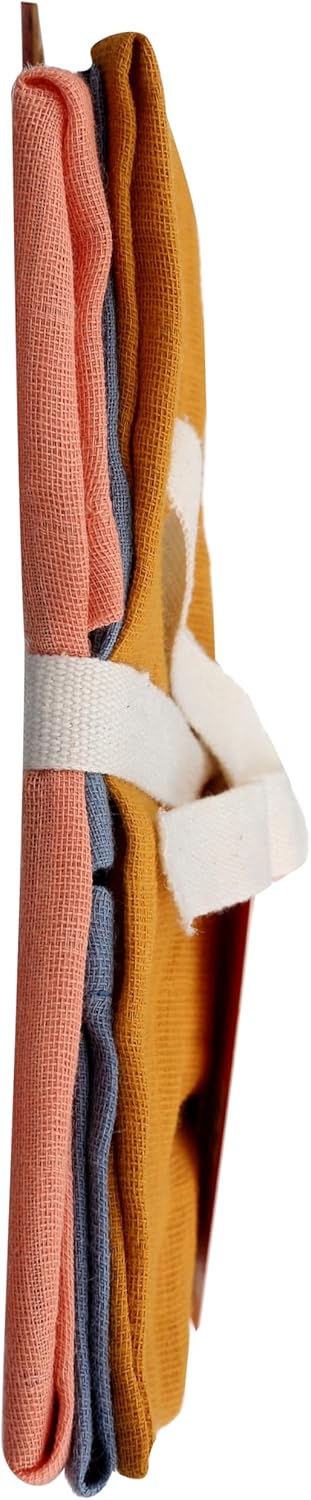 Full Circle Kind Collection, 100% Organic Cotton, Plant-dyed Kitchen Cloths, Set of 3, Multi Color...