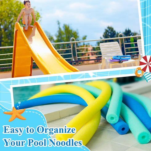 2 Pcs Pool Noodles Storage Pool Noodles Organizers with Handles Storage Straps for Hanging and Carrying Pool Noodles Garden Hose Pool Vacuum Hose ...