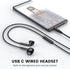 MOSWAG in Ear Headphones, Half in Ear Headphones with Mic Built in Volume Control Suitable for IPad, Android, MP3, Samsung Most 3.5mm Audio Device...