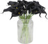 Duovlo 20pcs Calla Lily Bridal Wedding Bouquet Lataex Real Touch Artificial Flower Home Party Decor (Black)...