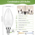 LED Candelabra Bulbs, E12 Ceiling Fan Light Bulbs Small Base, 6W Equivalent 60W, Daylight White 5000K 600 Lumens, B10/B11 Type B Chandelier Light ...