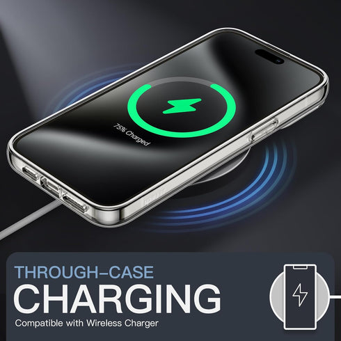 JETech Case for iPhone 15 Pro Max 6.7-Inch, Non-Yellowing Shockproof Phone Bumper Cover, Anti-Scratch Clear Back (Clear)...