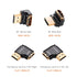 Zeskit HDMI Adapter Male to Female Right Angle, Zinc Alloy Full Shielding 24K Gold Plated Connectors (FLAT-90NU/L)...