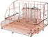 Ogrmar Rose Gold Desk Supplies Organizer, Multi-functional Mesh Desk Organizer with 6 Compartments & Desk Drawer Organizer for Office Supplies and...