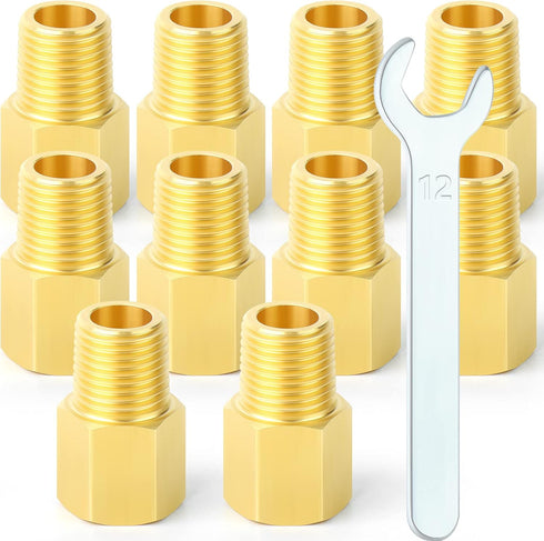 GASHER 5PCS 1/8" NPT Brake Line Adapter Fittings 3/8"-24 Threads for Inverted Flare Female...