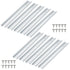 10 Piece Aluminum DIN Rails, 12 Inches Long, 35mm Wide, 7.5mm High, Top Hat Slotted DIN Rail with RoHS, Extra Premium Screws Included for Hardware...