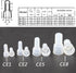 Rextin 1000pcs Transparent CE5 Protective Closed End Wire Crimp Connector Cap (1000pcs)...