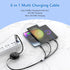 100W USB C to Multi Charging Cable, iPhone 15 Retractable Charging Cable with Type C 60W+IP 27W+Micro USB 10W Multi Phone Charger for iPhone 15 14...