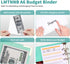 Budget Binder, A6 Marble PU Leather Binder, Money Organizer Budget Planner with 8 Zipper Cash Envelopes, 12 Expense Budget Sheets & 2 Letter Label...