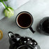 City to Cottage Handmade Black and White Polka Dot Ceramic Coffee, Tea, Latte Mug, Cup with Large Handle, Unique 7 oz / 200ml Designer Pottery for...