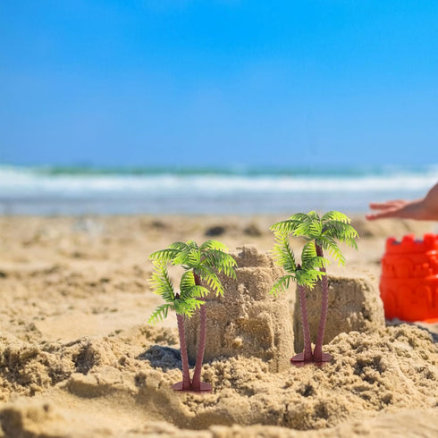 Amosfun 5Pcs Plastic Coconut Palm Model Trees Artificial Trees Miniature Plant for Cake Decorations Pots Bonsai Craft Micro Landscape DIY Decor...