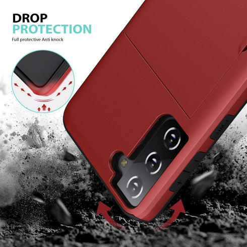 ZUSLAB Wallet Case Compatible with Samsung Galaxy S21 5G Phone Case with Card Holder Shockproof Anti Scratch Bumper Cover with Screen Protector[x2...