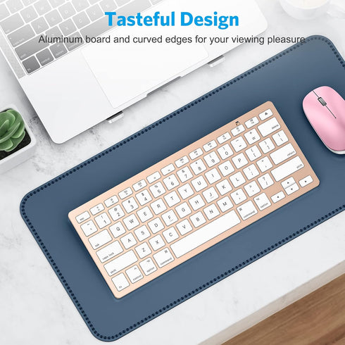 OMOTON Bluetooth Keyboard for Mac, Compact Wireless Keyboard Compatible with MacBook Pro/Air, iMac, iMac Pro, Mac Mini, Mac Pro Laptop and PC, Gol...