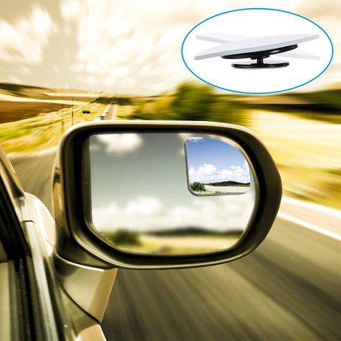 2 PCS Car Rearview Blind Spot Mirror, Adjustable High-definition Fan-shaped Mirror, Frameless Wide-angle Convex Mirror, Universal Auxiliary Mirror...