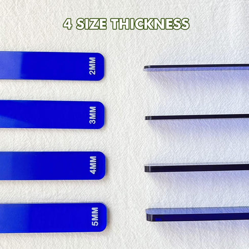 KEOKER Polymer Clay Depth Guide Set, 4 Size for Polymer Clay Thickness,Thickness Rolling Gauge, Roller Depth Guide, Depth Guide Polymer Clay...