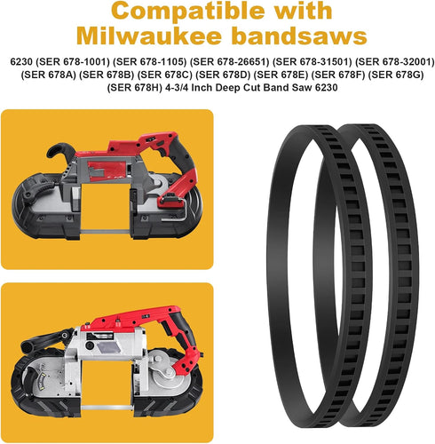 2 Pack 650721-00 Bandsaw Rubber Tires Replacement for Dewalt Portable Band Saw Replacement Parts DWM120 A02807 DCS374 DW328K 3129K 725 726 736 772...