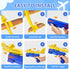3 Pack Dino Airplane Launcher Toys, 2 Flight Modes Foam Glider Catapult Plane Toy for Boys, Outdoor Dinosaur Flying Toys Kids Birthday Gifts for B...