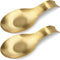 Stainless Steel Spoon Rest, Spatula Ladle Holder, Stainless Steel Utensil Spoon Rest Holder, Brushed Finish, Dishwasher Safe 9.8 x 3.7 Inch (Gold ...